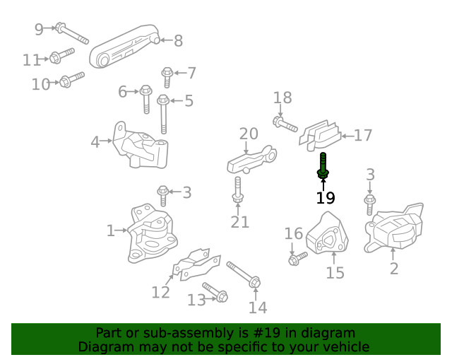 Genuine Volvo Torque Rod Mount Bolt 30640871