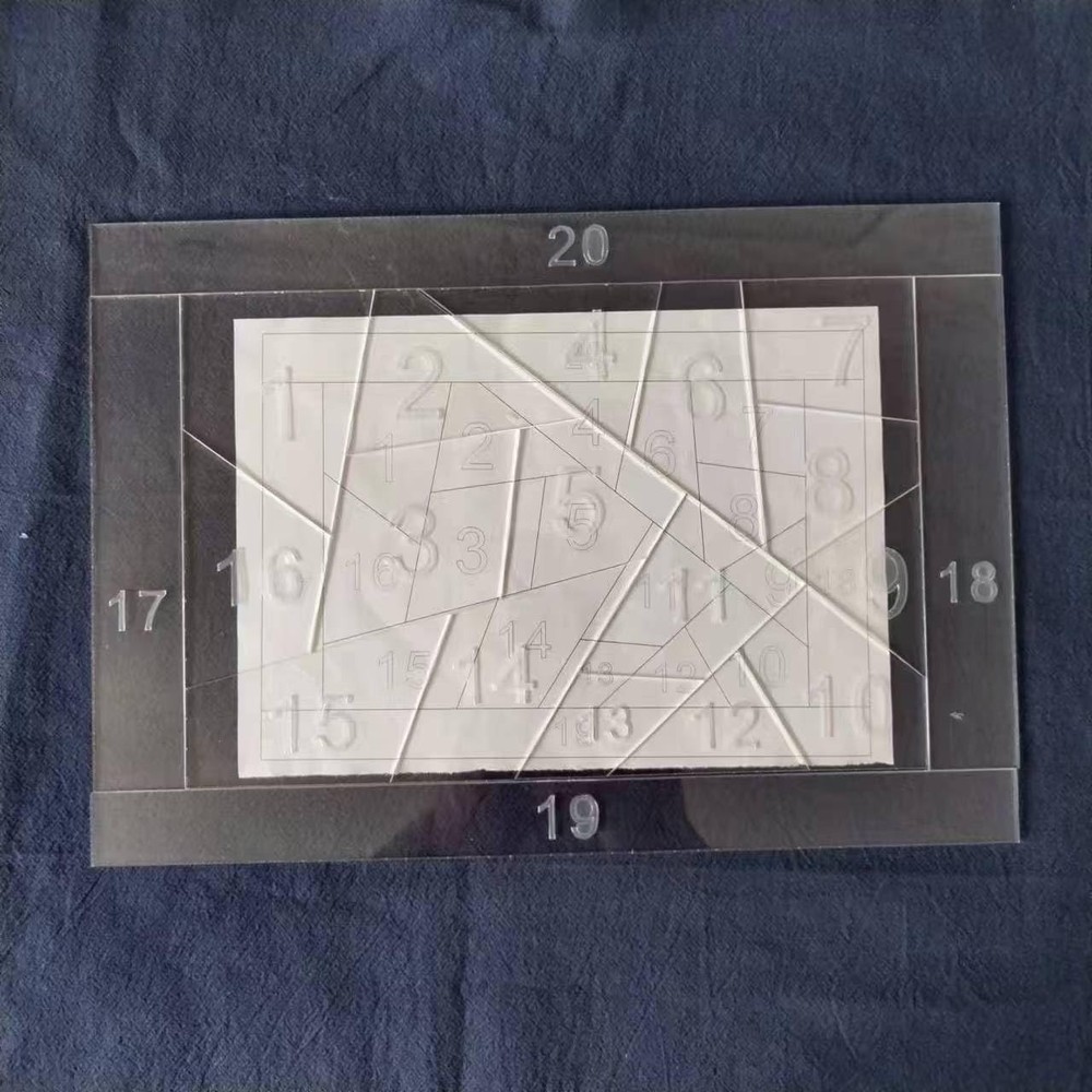 20PCS Acrylic Quilting Template Ruler with Numbered Sections, Clear Patchwork...