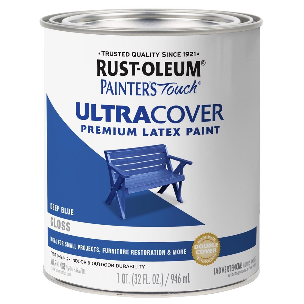 Rust-Oleum Painters Touch Gloss Deep Blue Water-Based Ultra Cover Pack 2