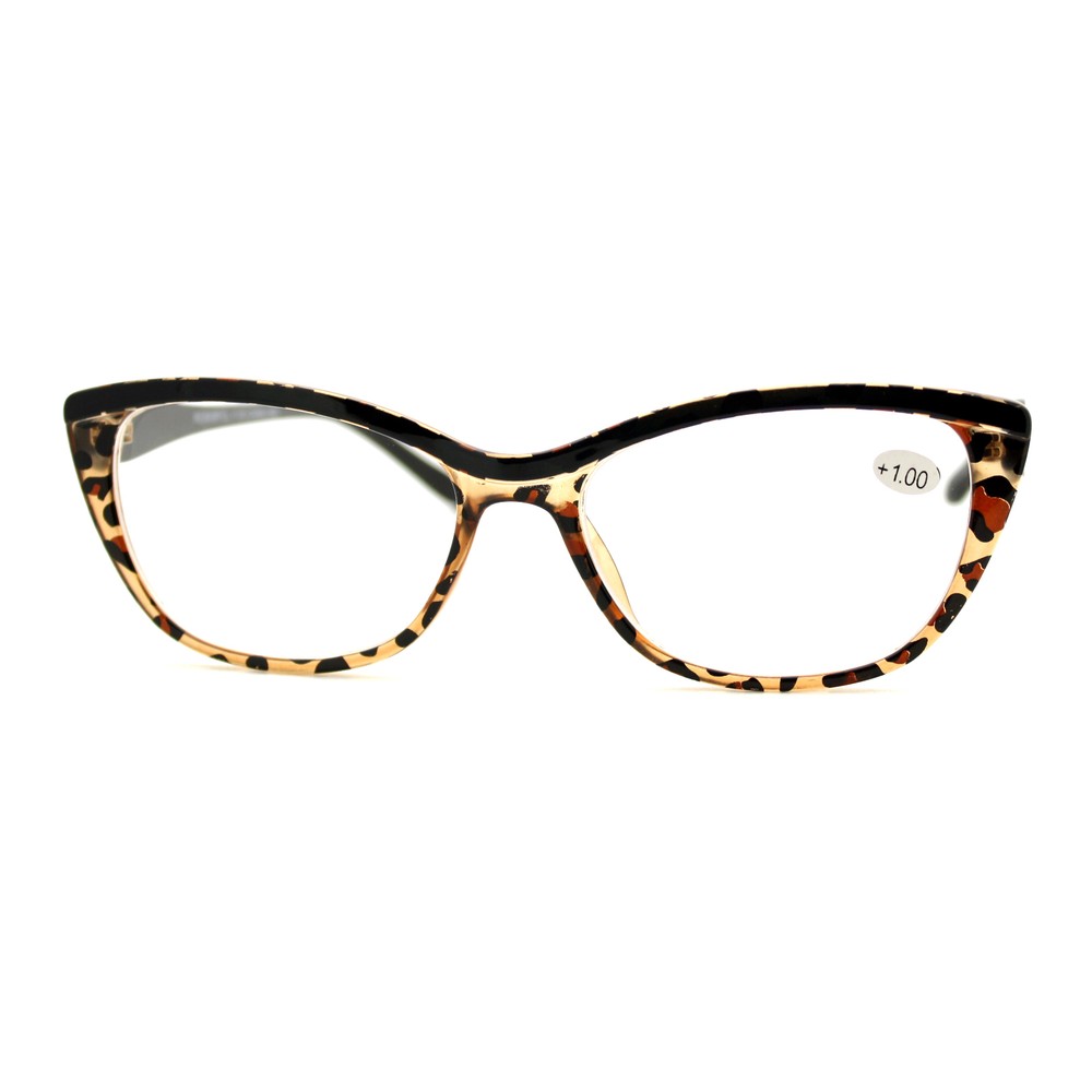 Clear Lens Glasses With Bifocal Reading Lens Womens Rectangular Cateye