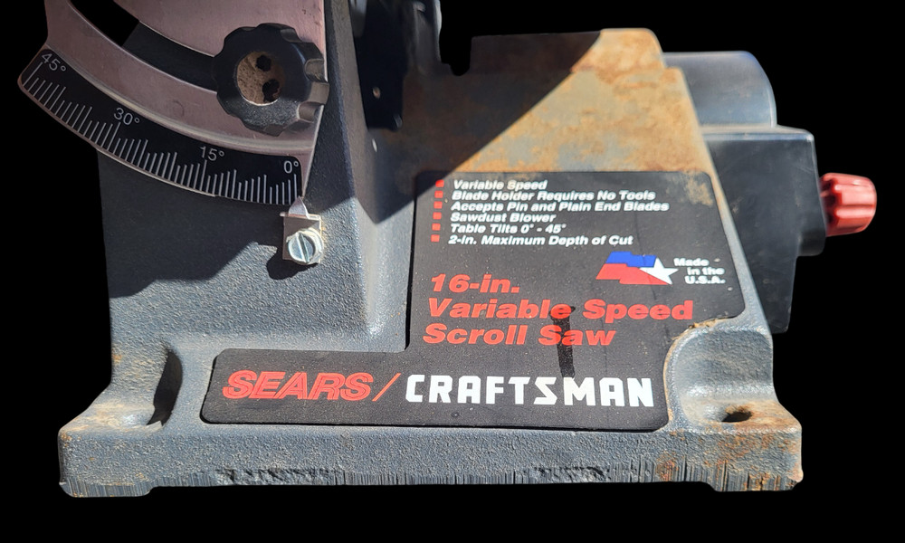 Vintage Sears Craftsman 16" Variable Speed Scroll Saw with Blades & Manual