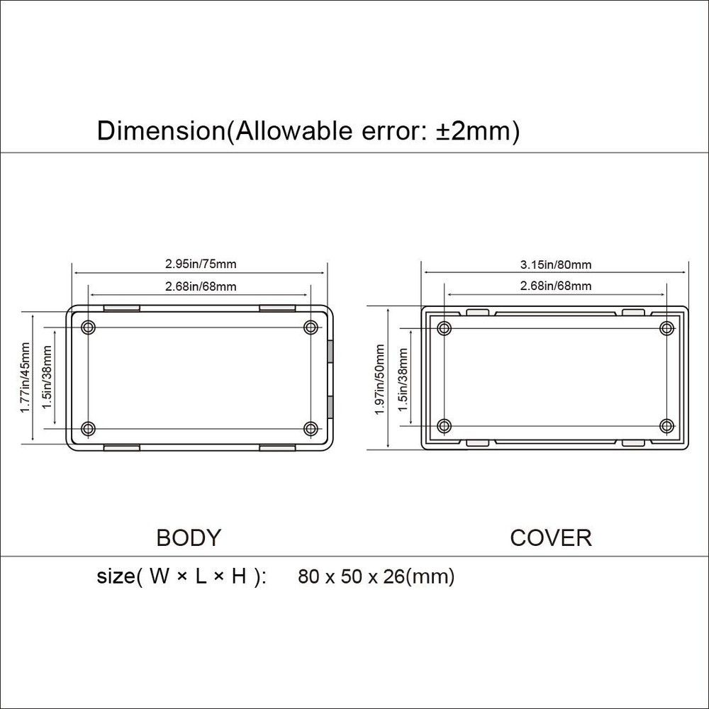 5 Pieces Plastic Project Boxes Junction Case for Electronic Project, Black 3....