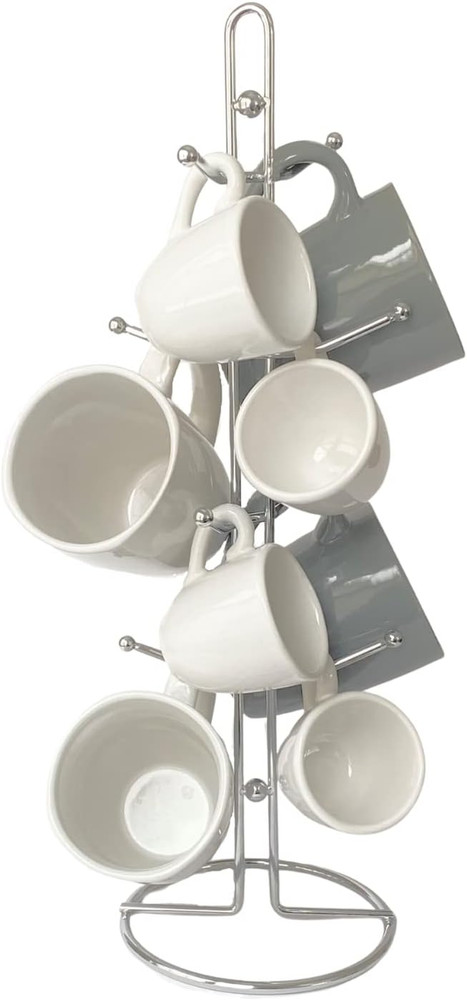 Coffee Cup Holder for Kitchen Countertop - Tree Hooks Hold 8 Large Mugs - Tea Cu