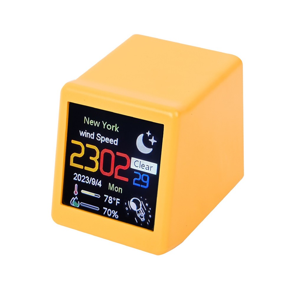 Mini Desktop Clock WIFI Weather Clock 1.5Inch Screen Temperature & Humidity