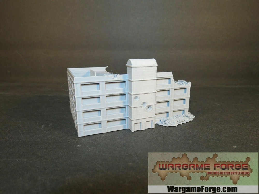 Modern Ruined Parking Garage - Tabletop Wargame Terrain Battletech