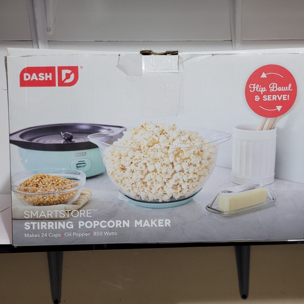 Dash 6qt SmartStore Stirring Popcorn Maker - Aqua
