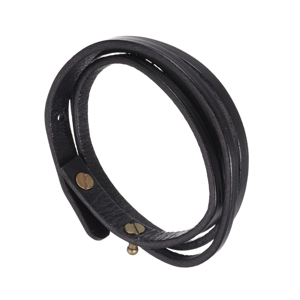 Plain Leather Bracelets Buckle Bangle,Black Wrap Bracelet Bracelets