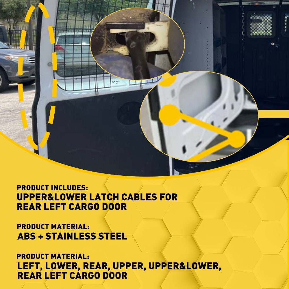 Rear Left Cargo Door Latch Release Cable for Ford E150 E250 E350 E450 1992-2009