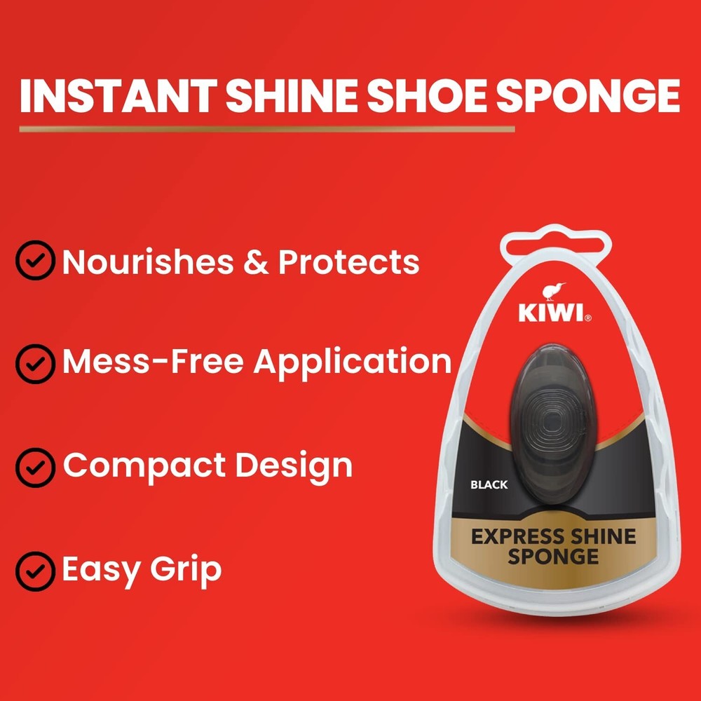 Kiwi Express Shine Sponge - Black 1 Pc & Neutral 1 Pc