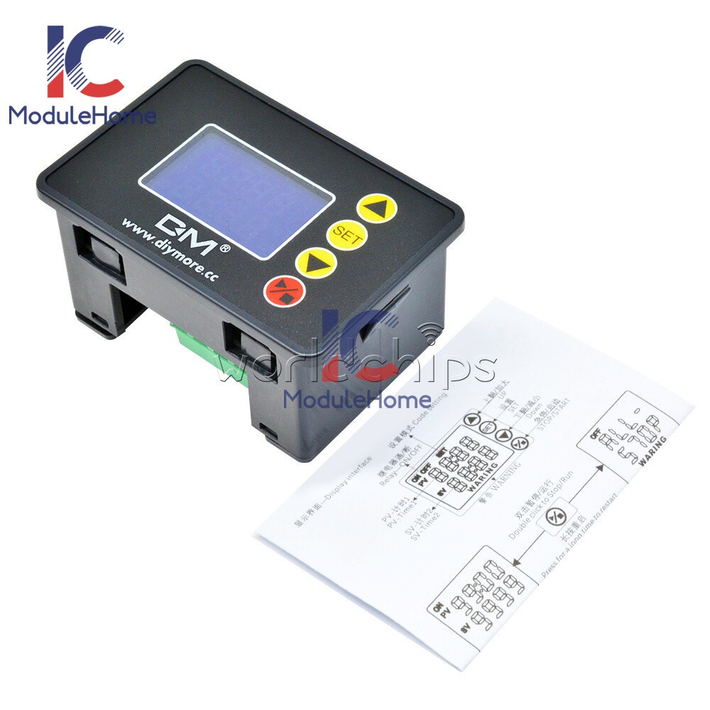 AC110~220V 1.37"LCD Microcomputer Time Controller Timing Module 10A 0000~9999S