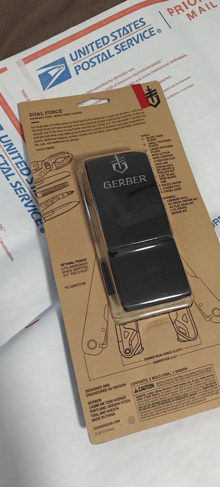 Gerber Dual Force Black Oxide New In package never opened