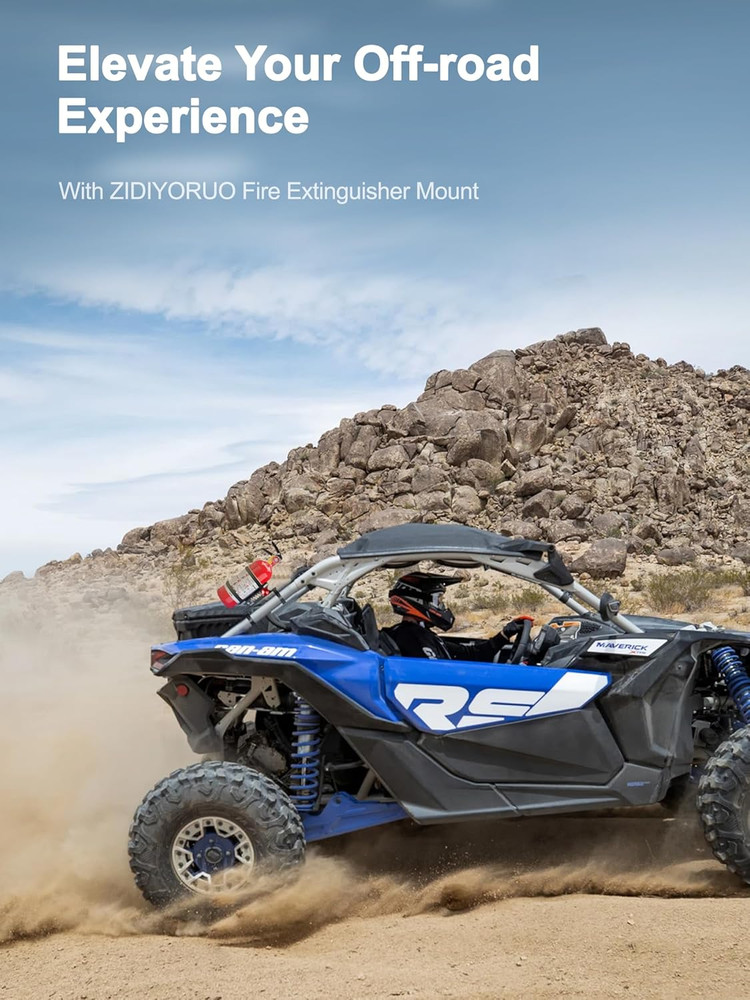 Quick Release UTV Fire Extinguisher Mount Kits, Adjustable Roll Bar Fire Extingu