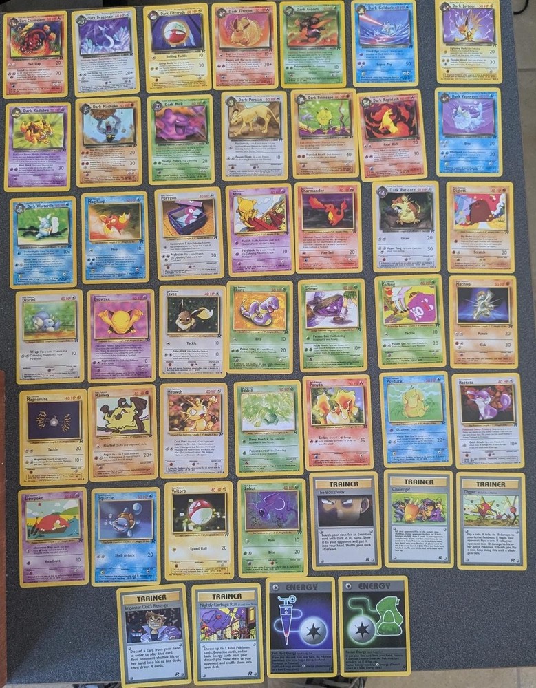 COMPLETE POKEMON TEAM ROCKET 48-Card UNCOMMON/COMMON SET