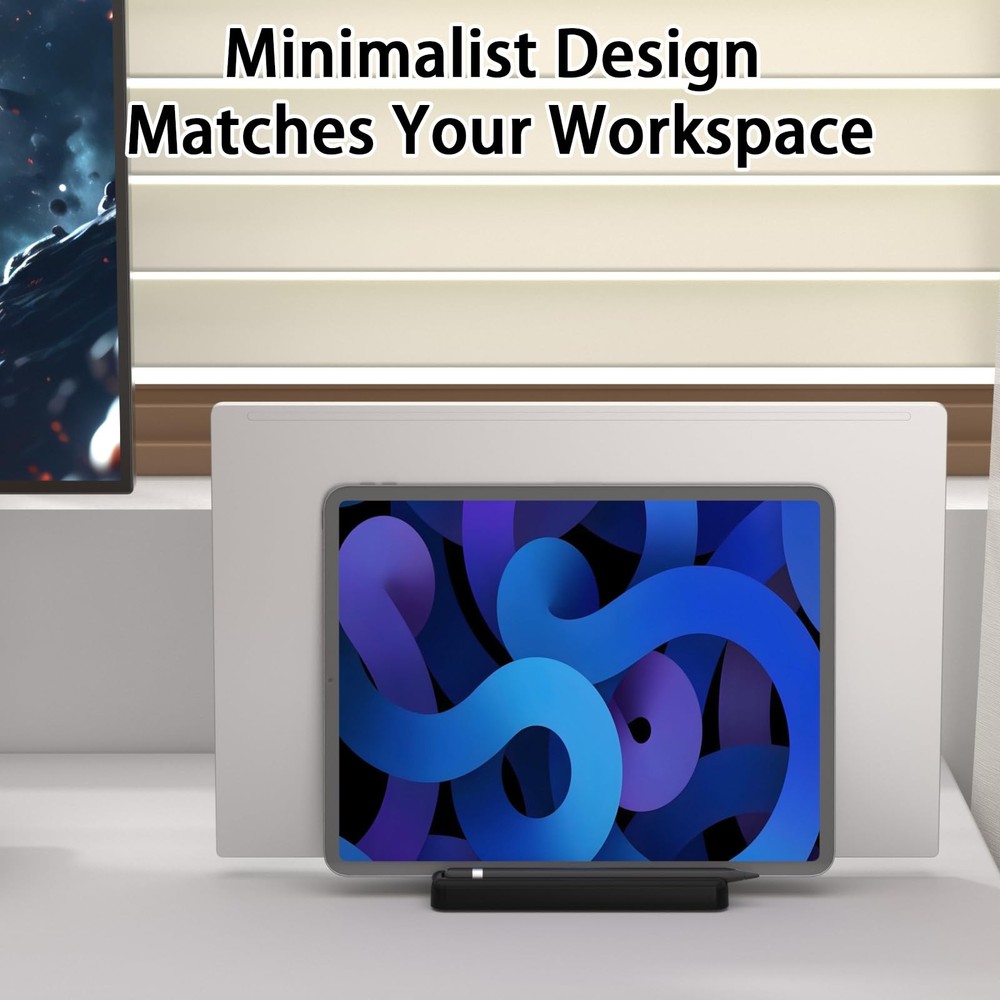 Vertical Laptop Stand Holder -Adjustable ABS Plastic Desktop Management Notebook