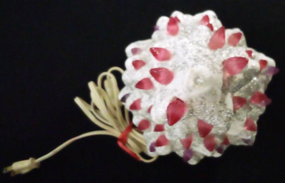 VTG 1 PC CERAMIC CHRISTMAS TREE LIGHTED 10" GLITTER h