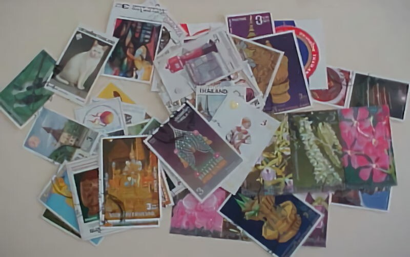 THAILAND STAMPS 60  DIFF.  USED  3B VERTICAL FORMAT LARGE COMMEMORATIVE
