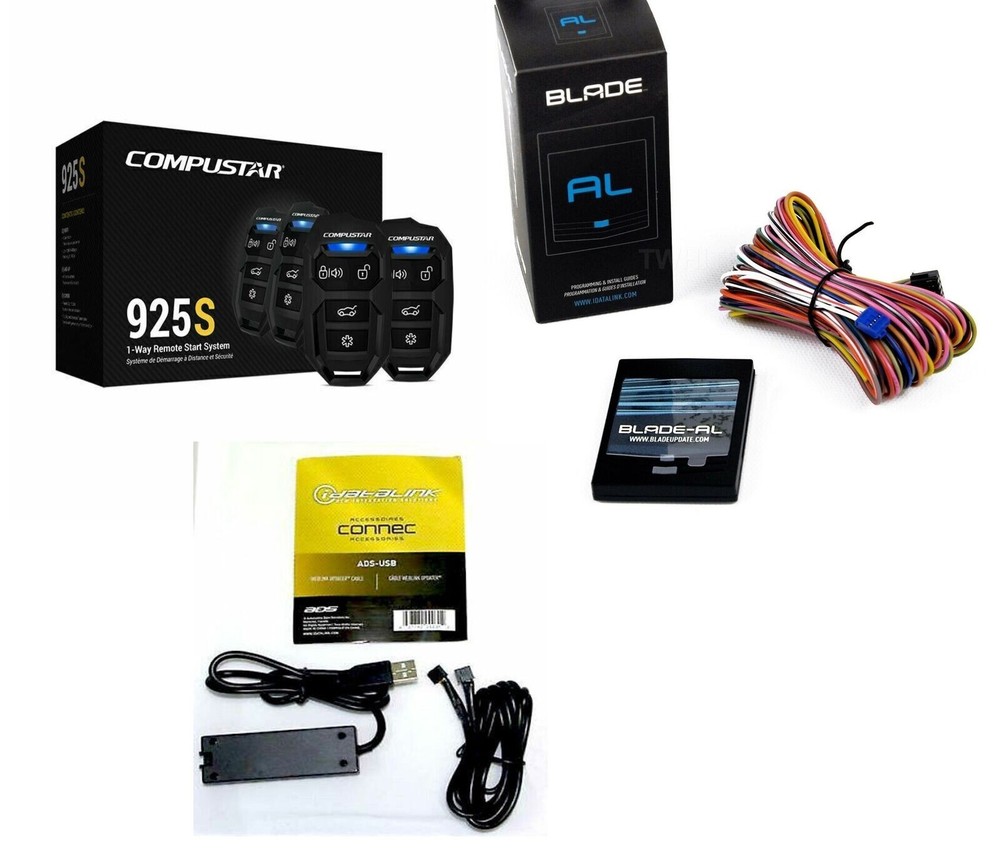 Compustar CS925-S 1-Way Remote Car Starter + BLADE-AL Bypass Module + ADS-USB