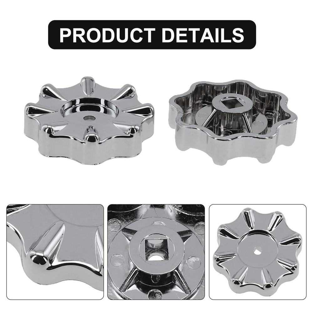 Easy to Operate Round Wheel Faucet Handle Knobs 2 Pack for Manifold Gauges