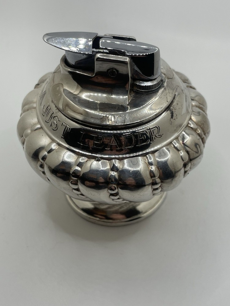 Mid Century Ronson Crown Varaflame Silver Plated Table Lighter 3."tall