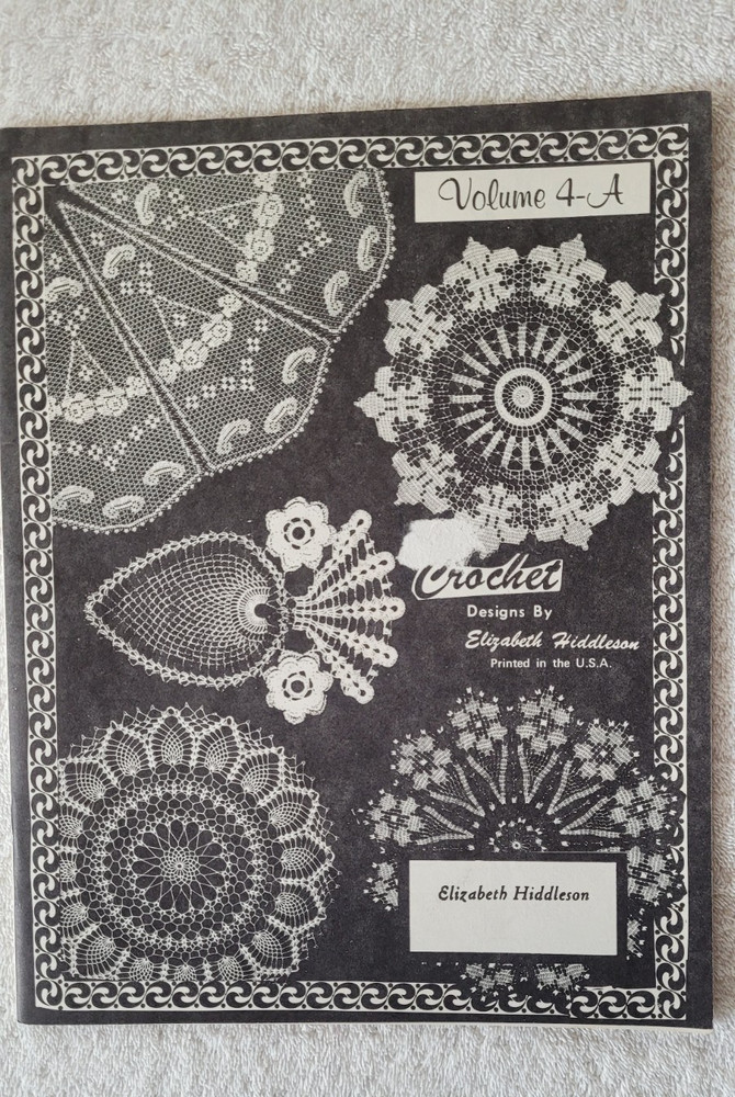 Preowned Designs by Elizabeth Hiddleson Crochet Pattern Books 24 patterns total