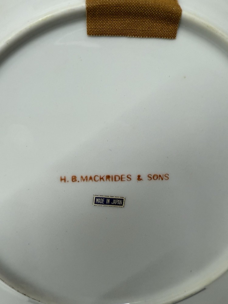 H B Backsides & Son Masonic Plate Mason Japan