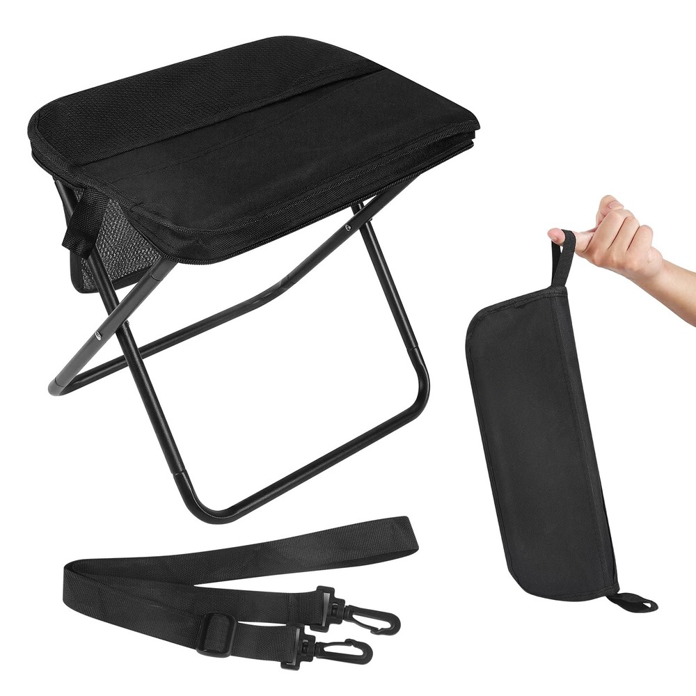 DZ Duozhan Portable Camping Stool  Foldable Backpack Stool 13" with 260lb Cap...