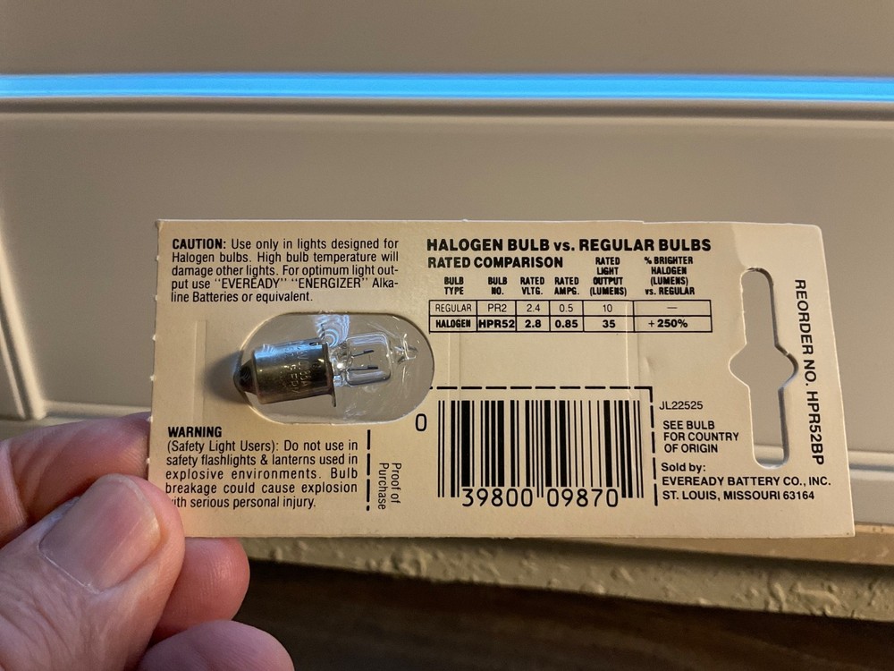 Energizer Eveready Halogen Bulb (Model HPR52)