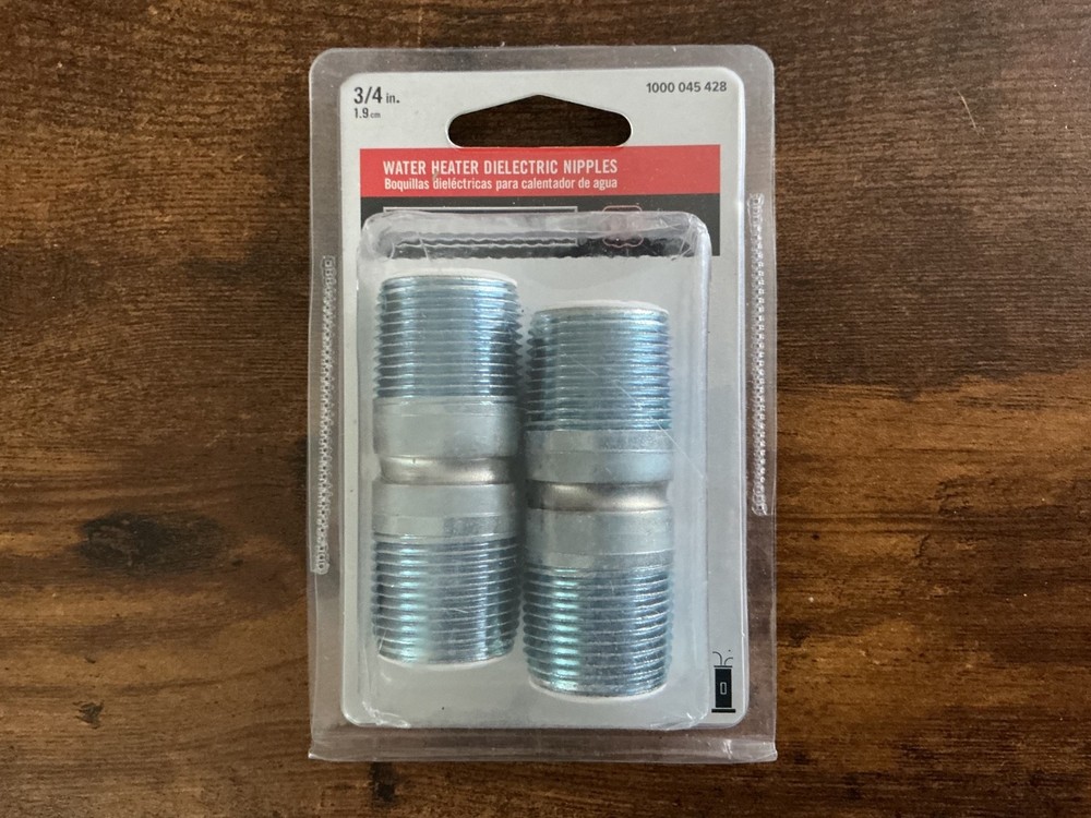 EVERBILT 3/4" WATER HEATER DIELECTRIC NIPPLES — Model 1000 045 428