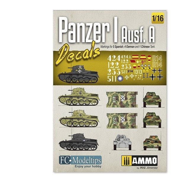 AMMO by MIG Decal Sheets - Panzer I AUSF. A. Decals 1/16