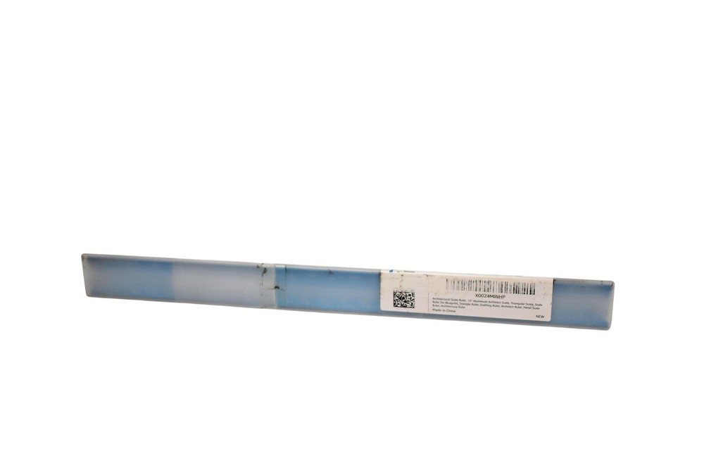 RENA CHRIS Architectural Scale Ruler 12 Inch Aluminum Triangular Blue New