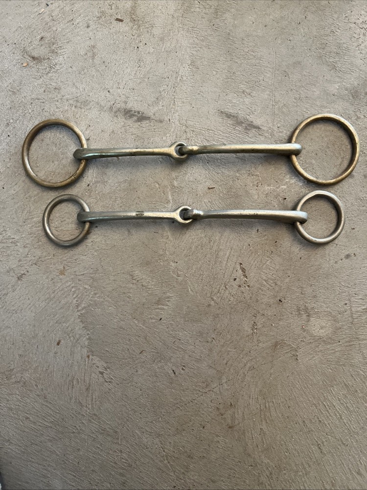 Lot Of 2 Bridoon Snaffle Bits 5”