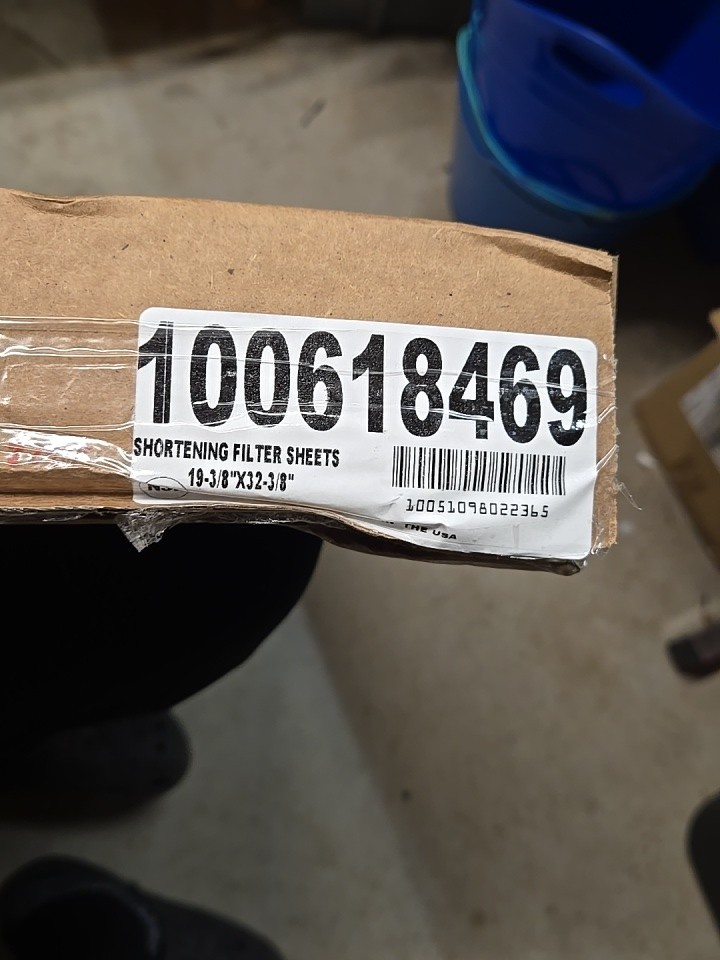 Shortening Filter Sheets 19 3/8" x 32 3/8"
