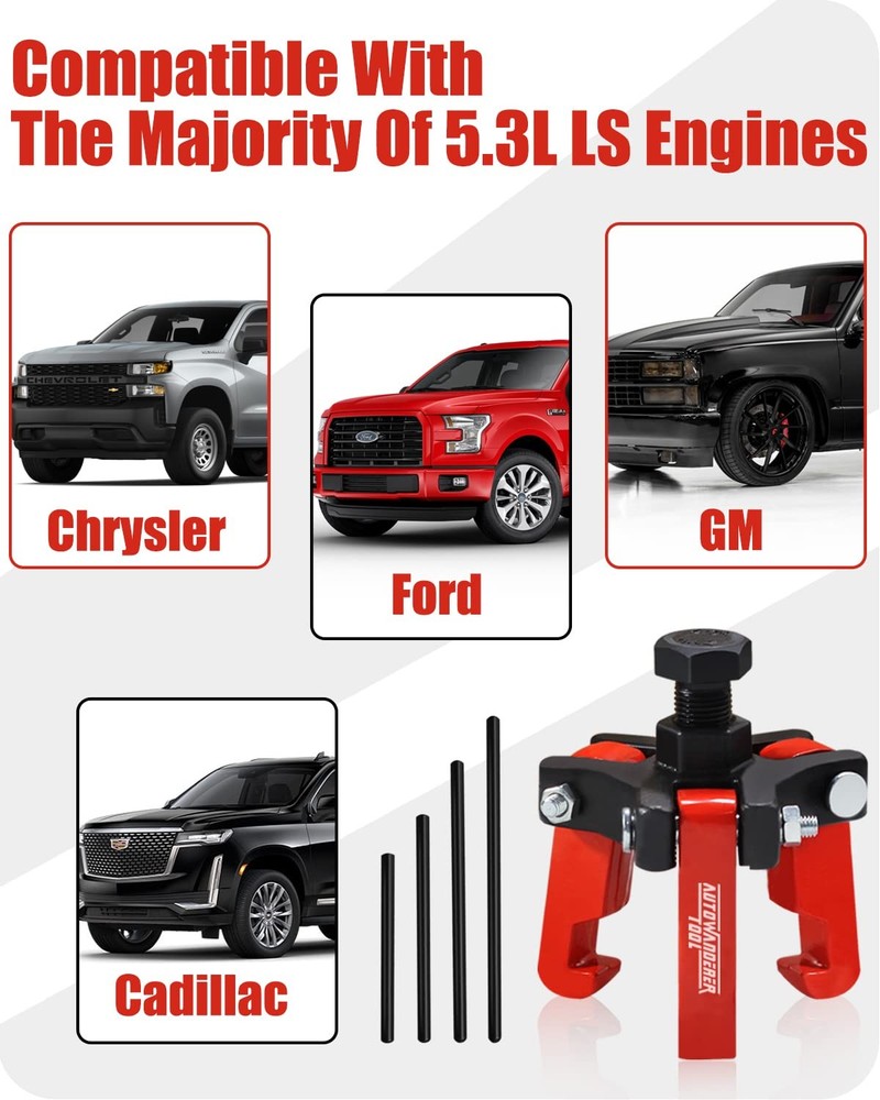 AutoWanderer Tool Harmonic Balancer Puller with Adjustable 3-Jaw Style1