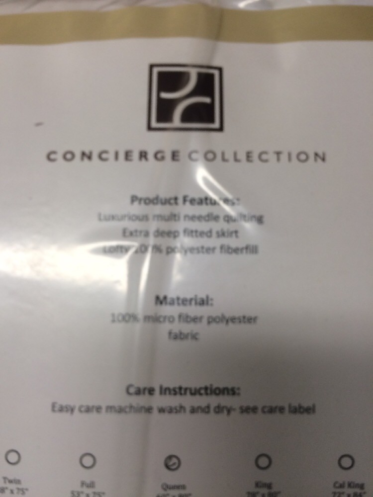 Queen Size 60”x80” Conciege Collection Matress Cover