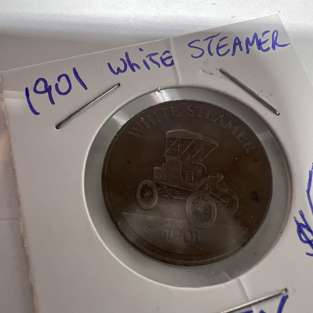 1901 WHITE STEAMER CAR TOKEN!