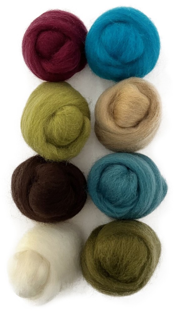 Wool Roving 12" .25oz 8/Pkg Chic