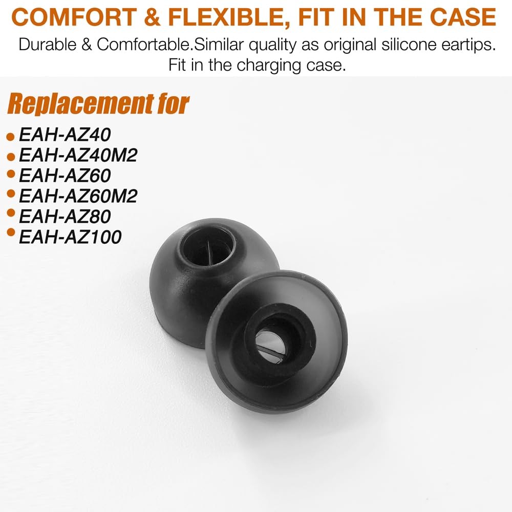 TENNMAK Silicone Eartips Compatible with Technics EAH-AZ40 / AZ40M2 / black