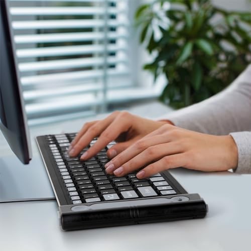Wireless Silicone Keyboard, 2.4GHz Wireless, Foldable Rollup Keyboard,