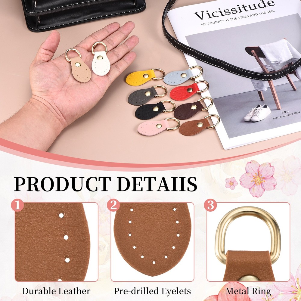5 Hooks for Strap Bag for Accessories Bag Creation, Brown