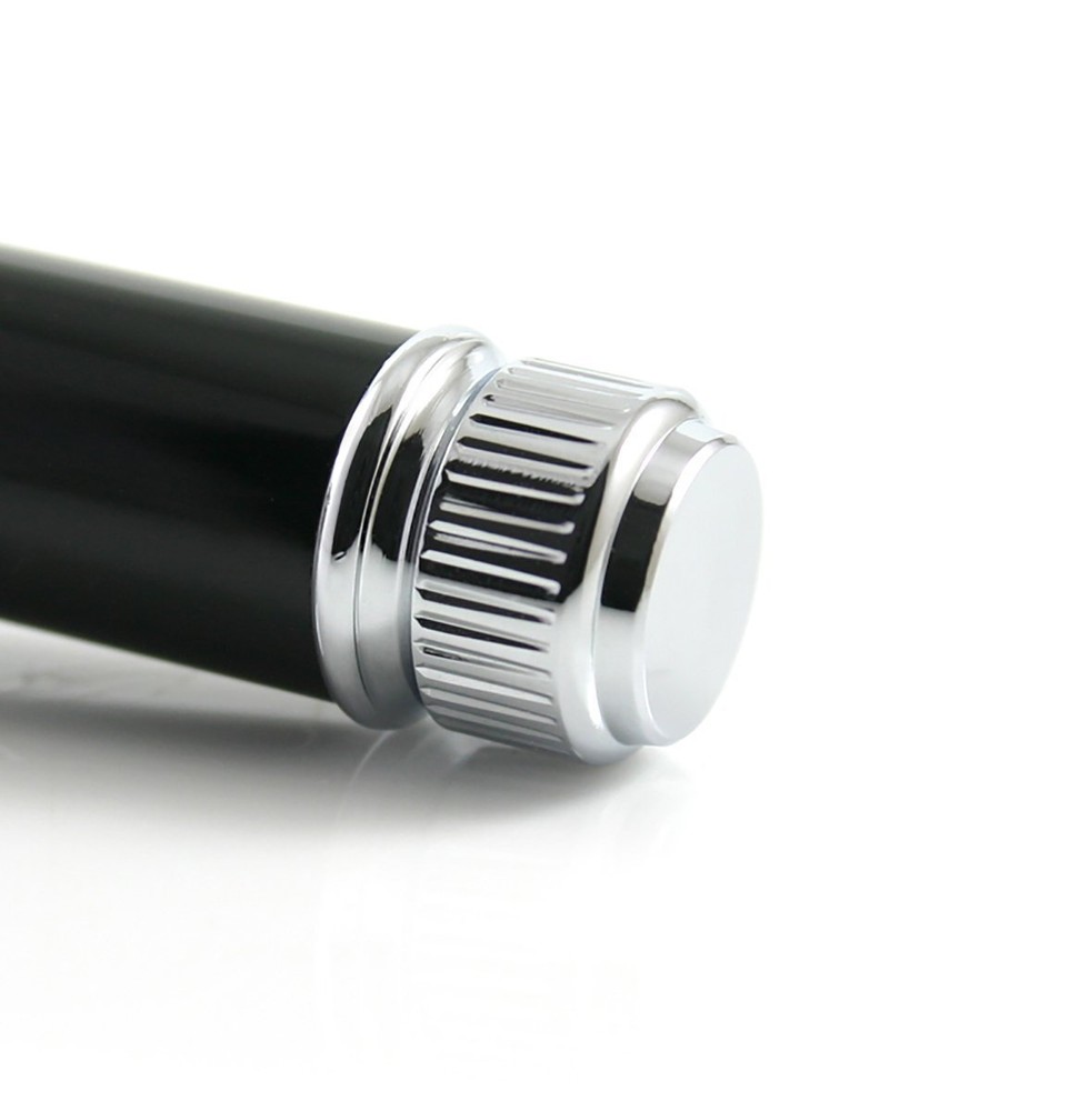 EDWIN JAGGER Ebony Black Handle Chrome Double Edge Safety Razor