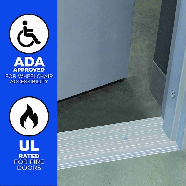 Saddle Threshold, Low Profile, 6 Ft., Alum, 2Rrl1