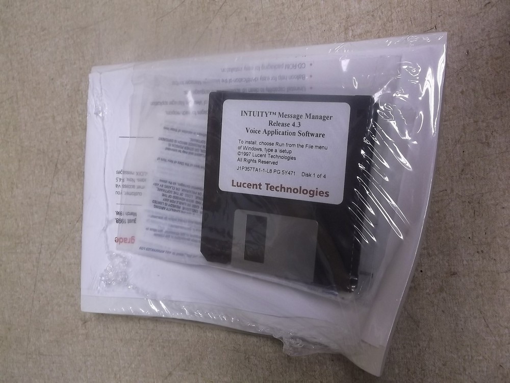 NEW Lucent Technologies Free Message Manager R4.5 Software Upgrade Kit 4-Disk