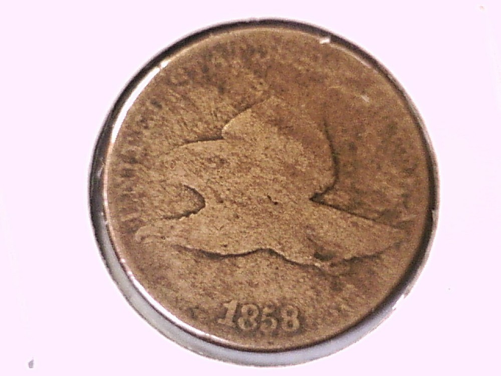 1858 Flying Eagle Cent Genuine Raw Ungraded 01343