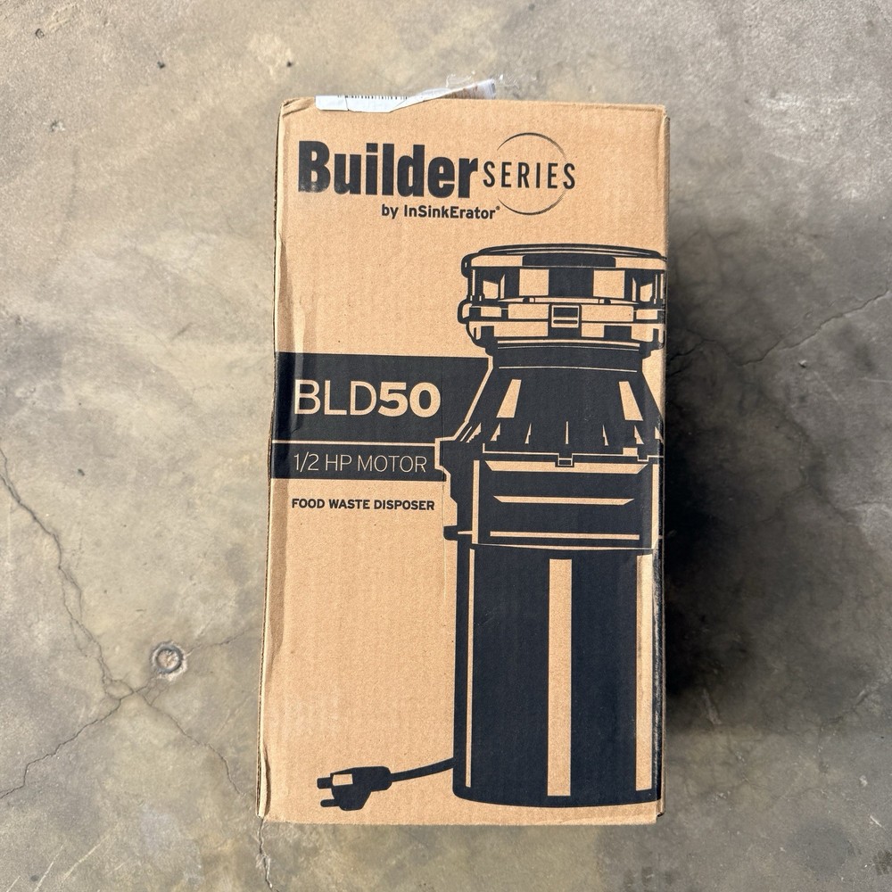 Builder Series BLD50 W/C Kitchen Garbage Disposal with Power Cord, 1/2 HP Motor
