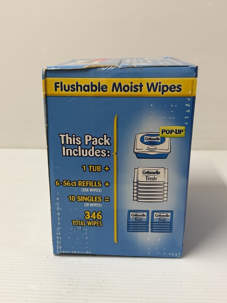 NOS Cottonelle Flushable Value Pack Hard Plastic Refillable Dispenser Prop