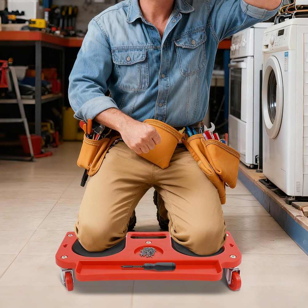 Rolling Knee Pads With Wheels Creeper Used For Tile Work Floor Construction Tool