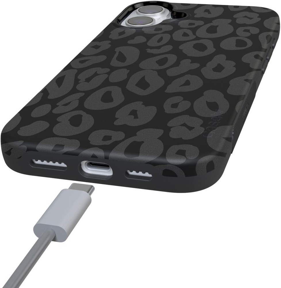 Casely iPhone 16 Case | Black Leopard | Bold Protective Case