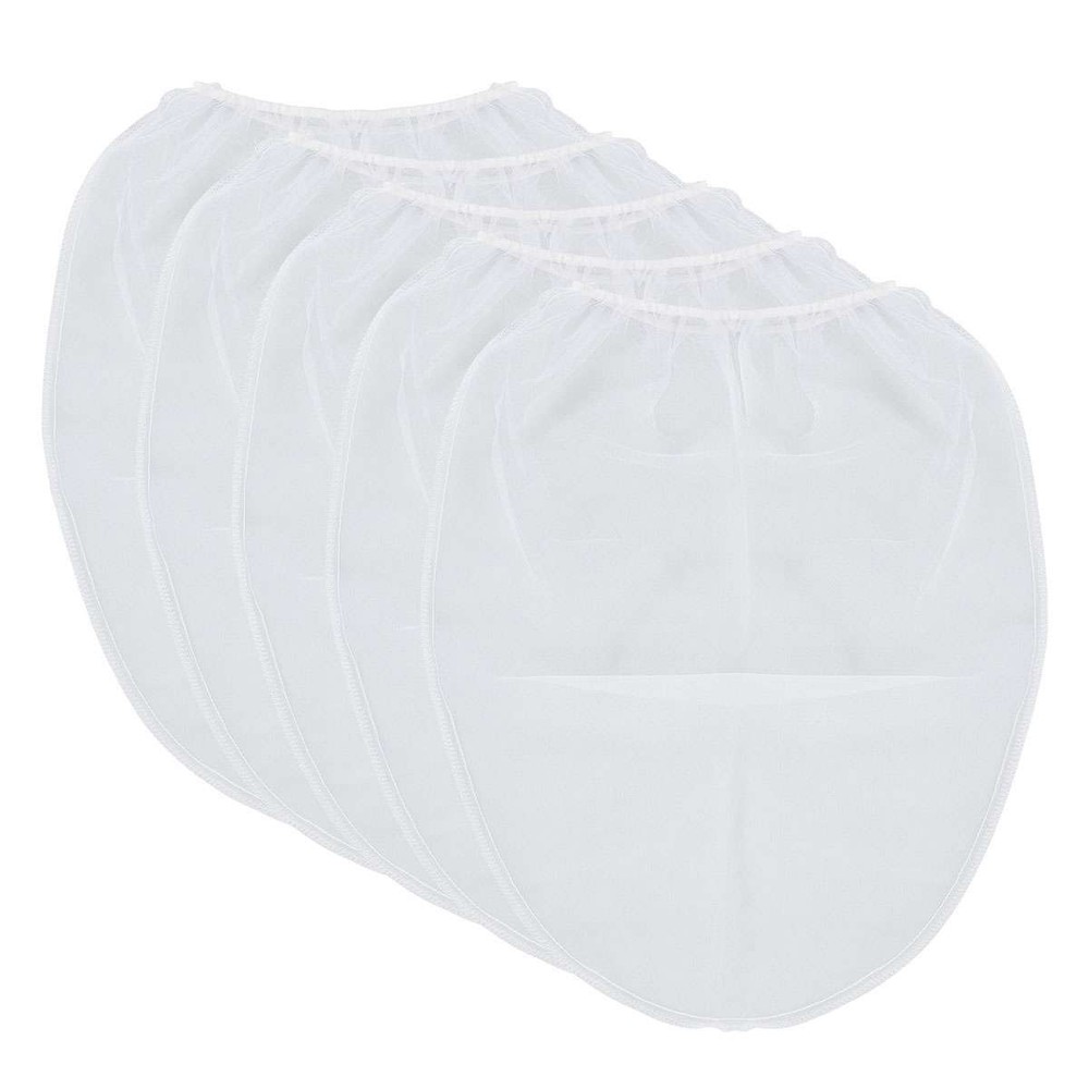 5PCS 5 Gallon Paint Strainer Bag with Elastic Drawstring Top Opening Nylon Mesh