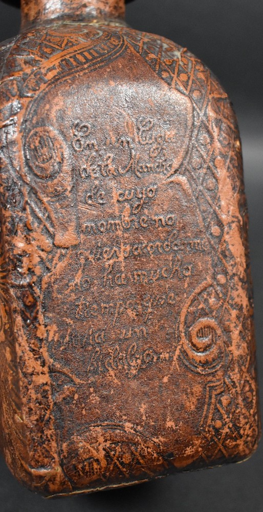 VINTAGE Hidalgo Leather Bound Bottle With Top