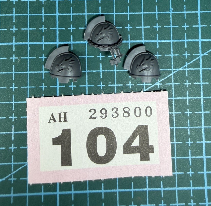 3 Salamanders Gravis Shoulder Pad Space Marine 40k Bits Heresy Sergeant Primaris